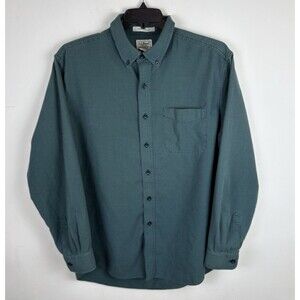 Vintage LL Bean Flannel Shirt / Green / Plaid / Size Large